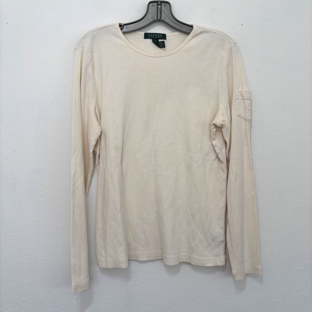 Lauren Ralph Lauren Womens Old Money Casual Top Large Quite Luxury Capsule
